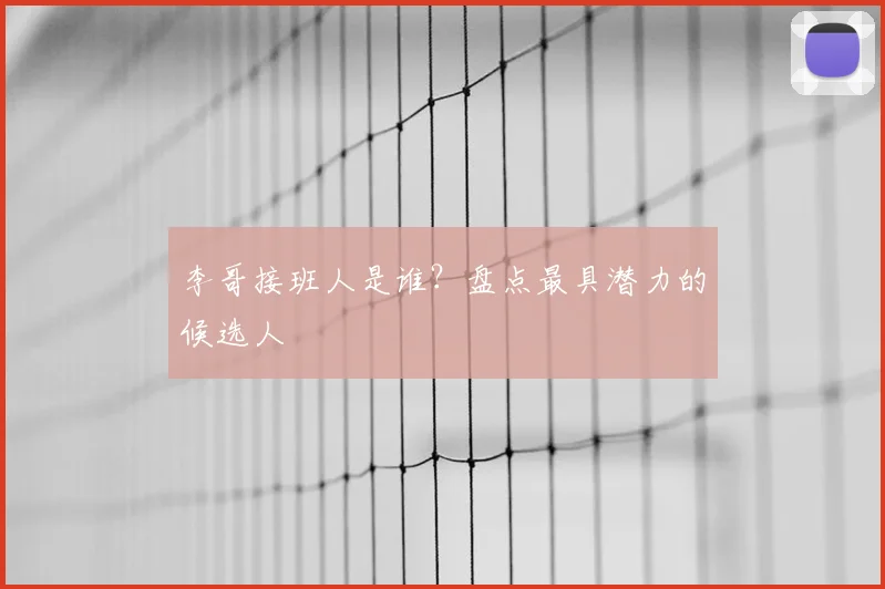 李哥接班人是谁？盘点最具潜力的候选人